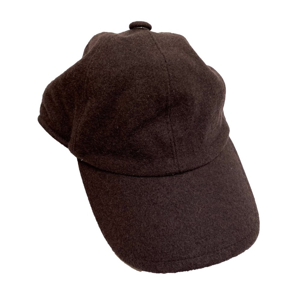 NWT LORO PIANA Baseball Cap in Baby Cashmere w/ Storm System® in brown, small
